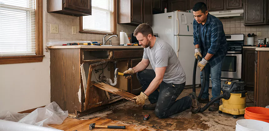 Repairing Water Damaged MDF Cabinets in Spanaway