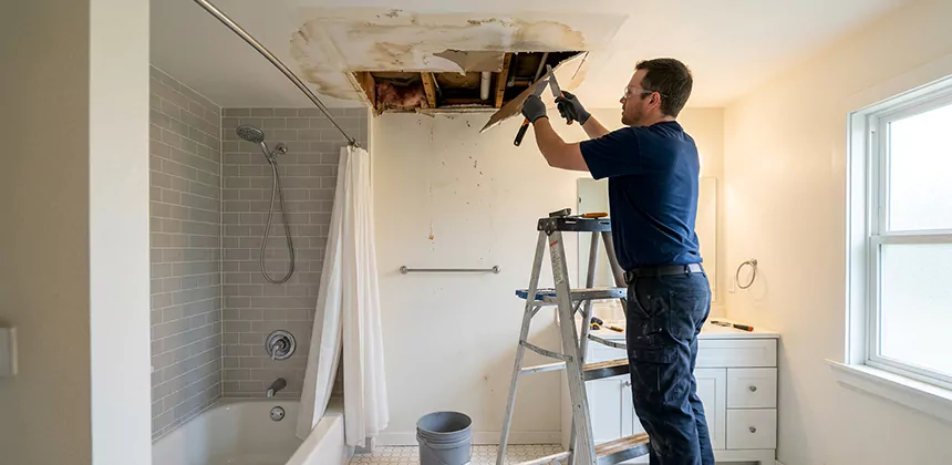 Bathroom Leak Ceiling Repair in Spanaway