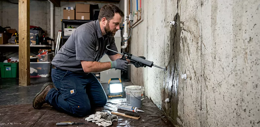 Basement Leak Repair From Inside in Spanaway