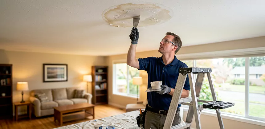 Ceiling Water Stain Repair in Spanaway